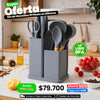 Set de Utensilios 19 Piezas en Silicona Altas Temperaturas Libres de BPA