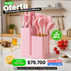 Set de Utensilios 19 Piezas en Silicona Altas Temperaturas Libres de BPA