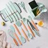 Set de Utensilios 19 Piezas en Silicona Altas Temperaturas Libres de BPA